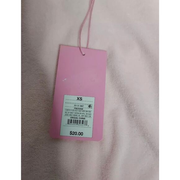 NWT Women’s XS Stoney Clover Lane x Target Pink Cropped Sweatshirt Heart Top - Picture 4 of 7